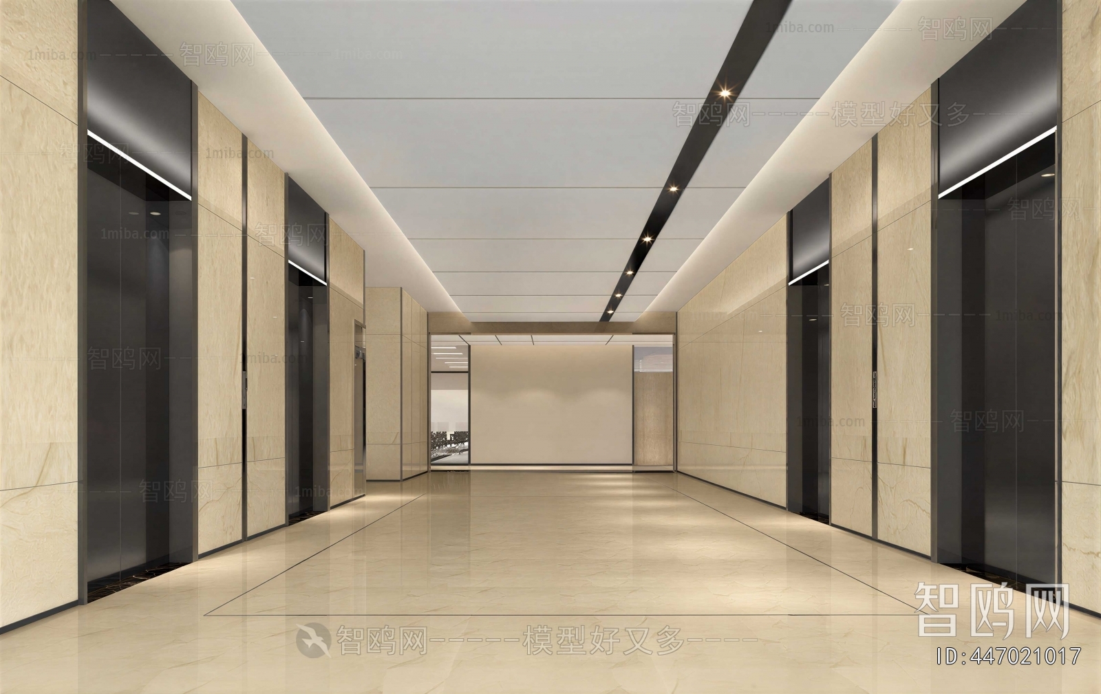 Modern Office Elevator Hall