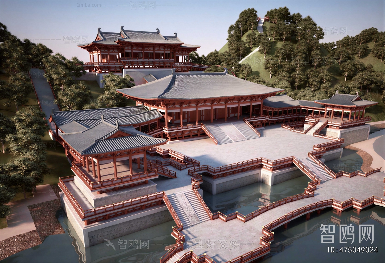 New Chinese Style Ancient Architectural Buildings