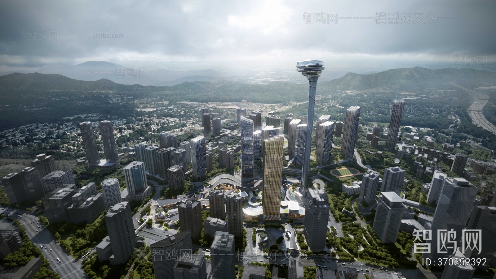 Modern Architectural Bird's-eye View Planning