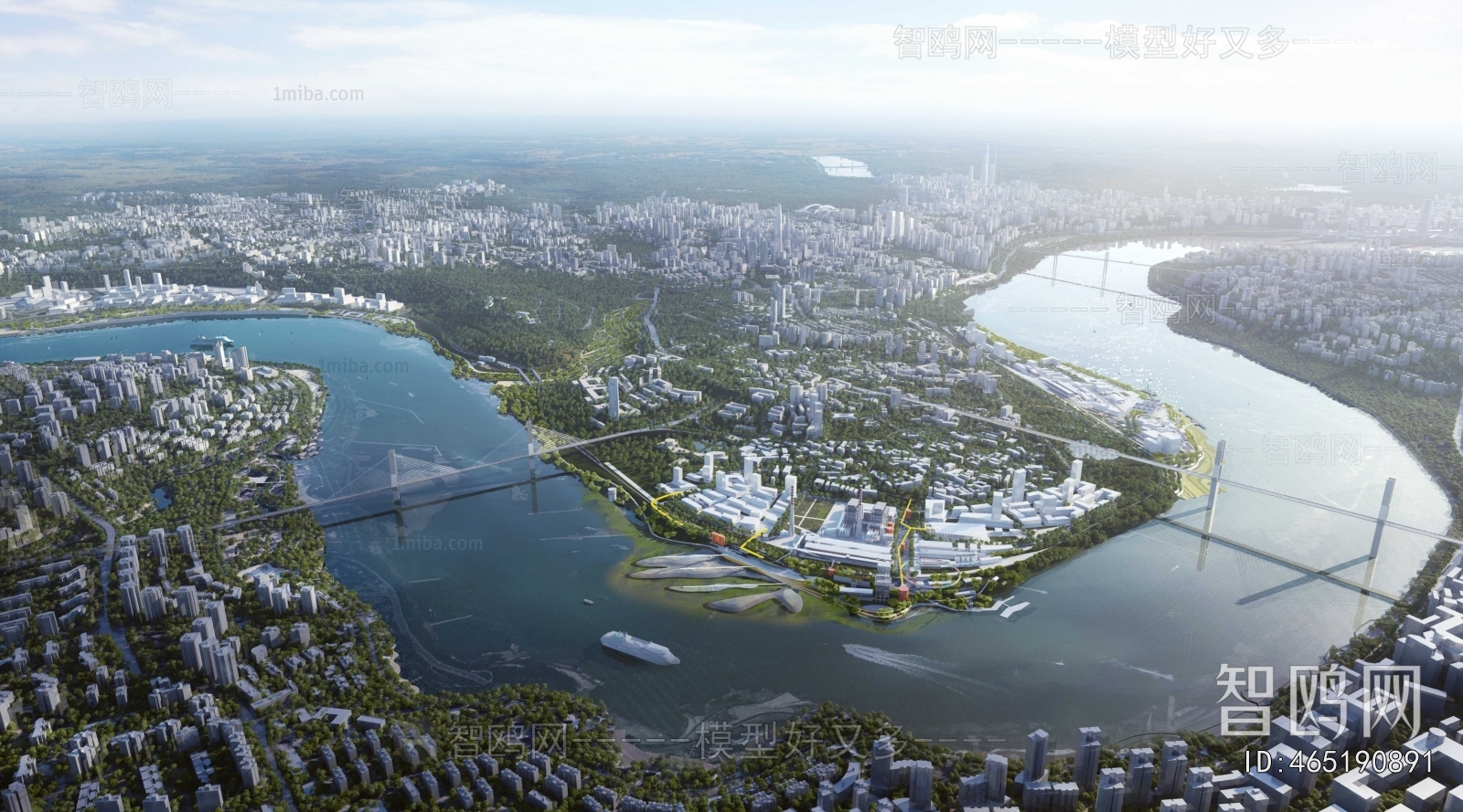 Modern Architectural Bird's-eye View Planning