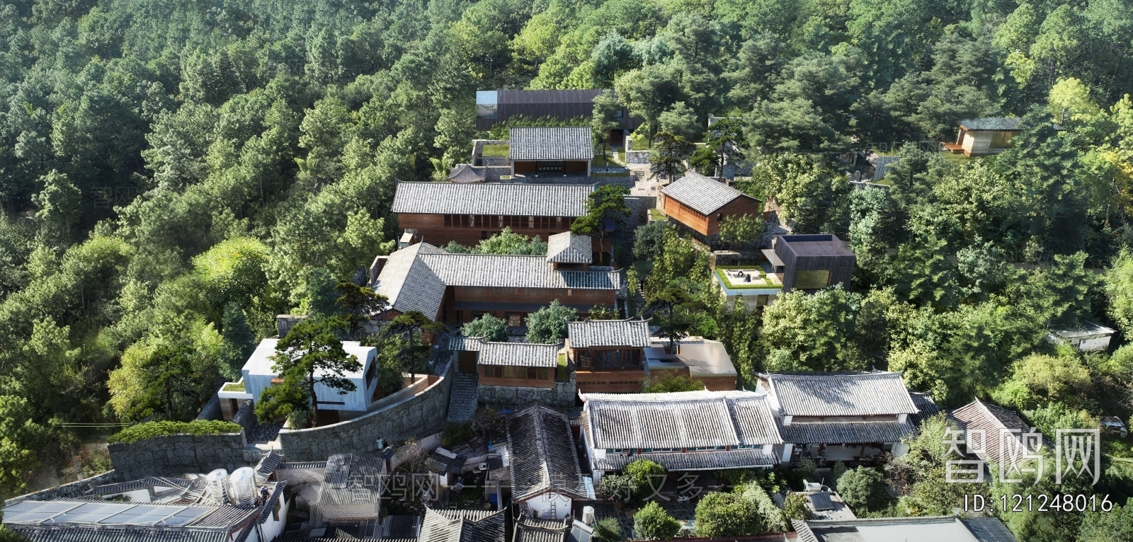 Chinese Style Architectural Bird's-eye View Planning