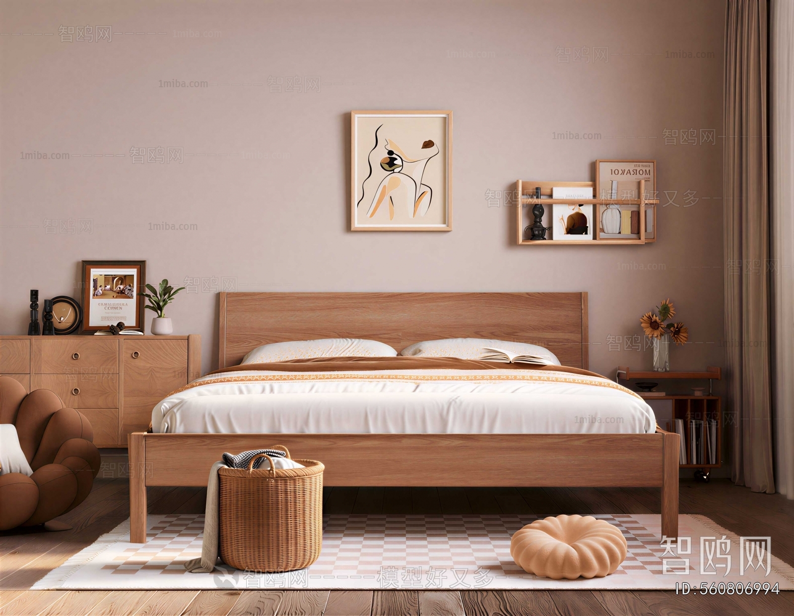 Nordic Style Double Bed