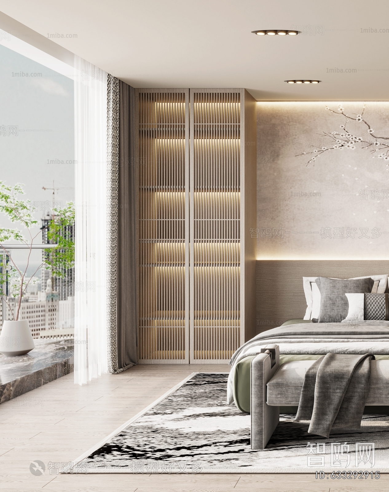 New Chinese Style Bedroom