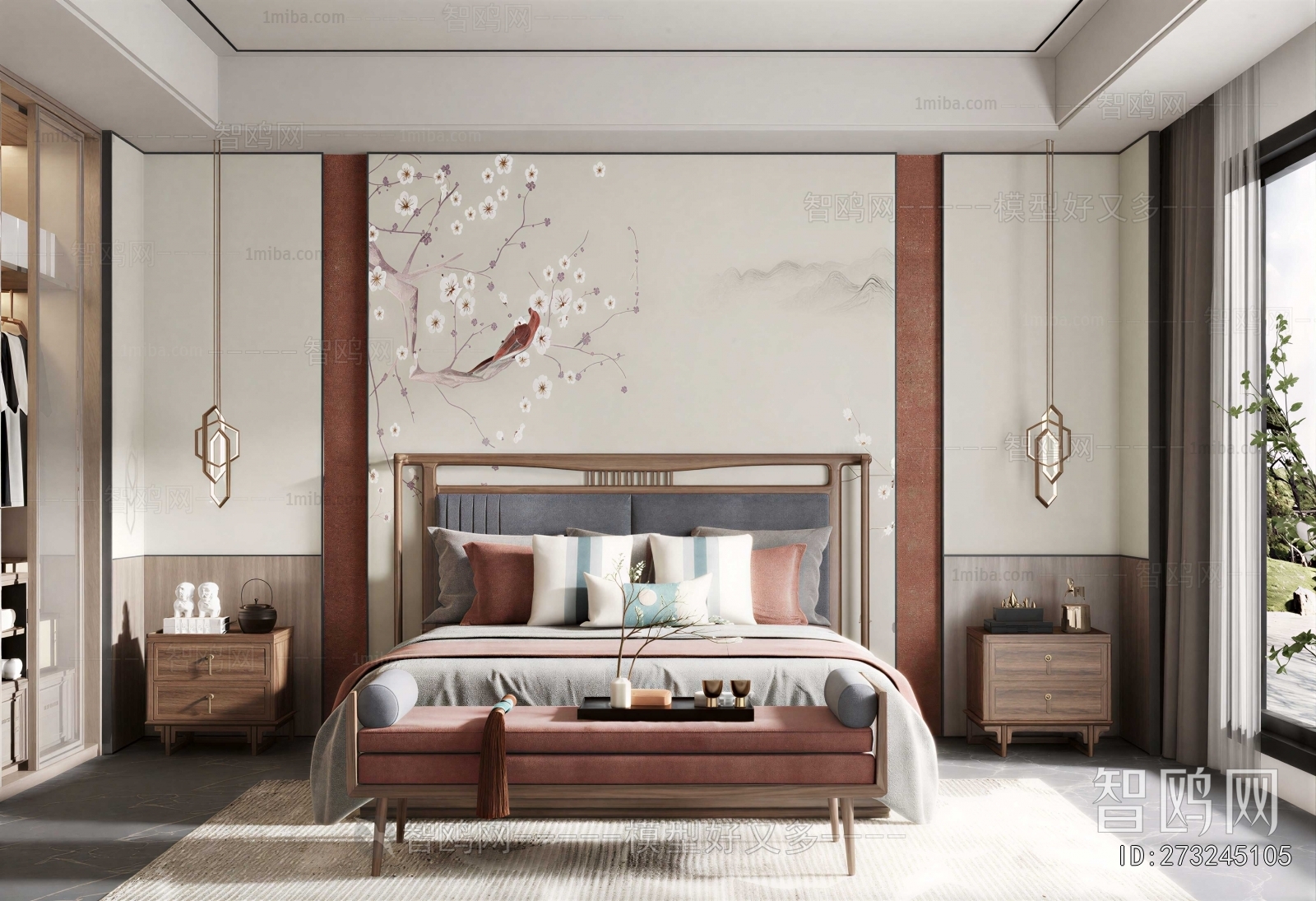 New Chinese Style Bedroom