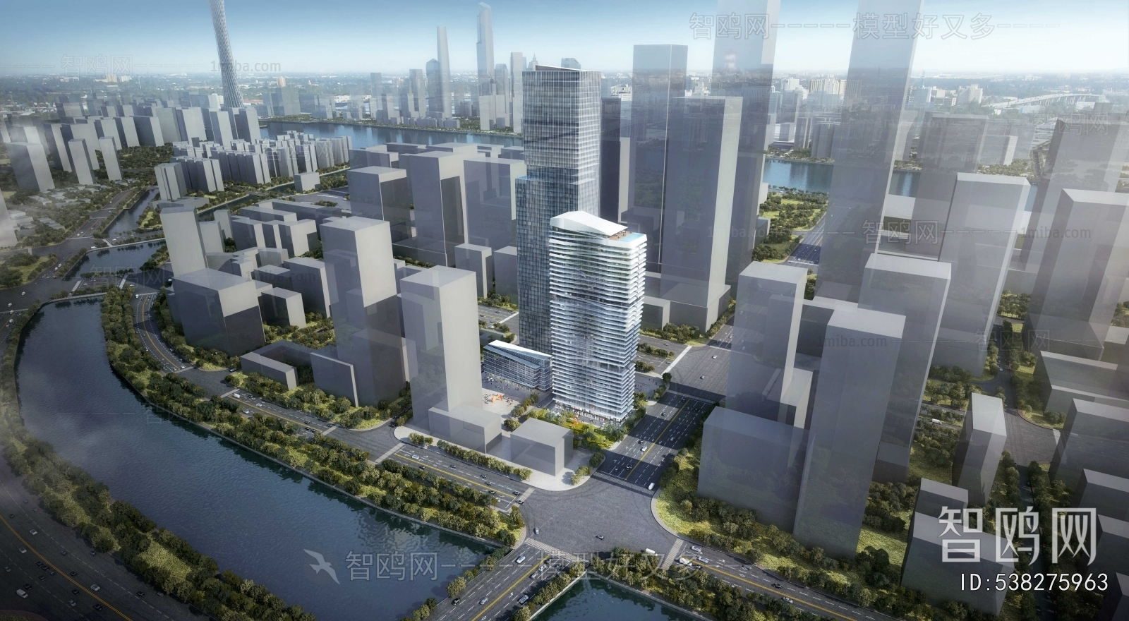 Modern Architectural Bird's-eye View Planning
