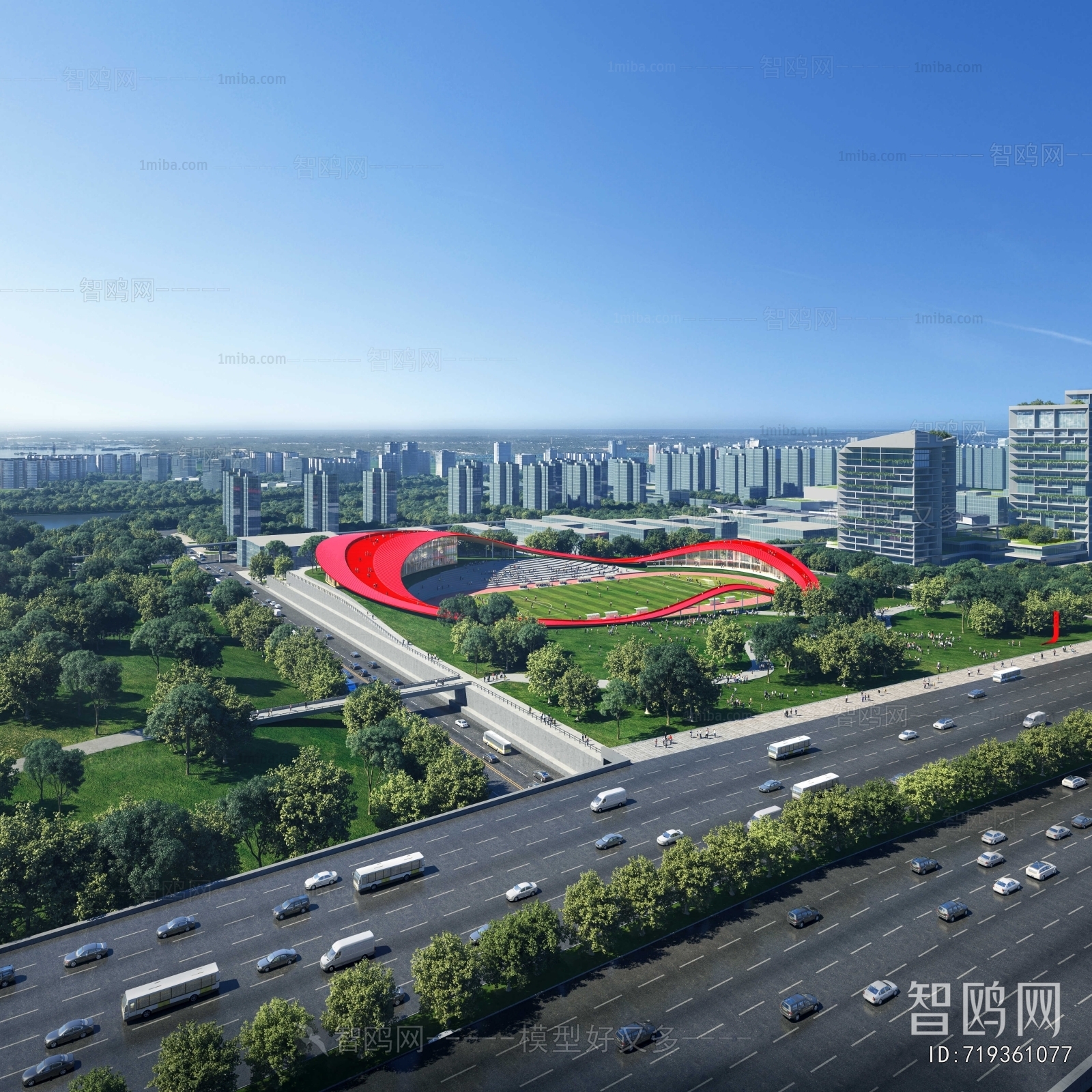 Modern Architectural Bird's-eye View Planning