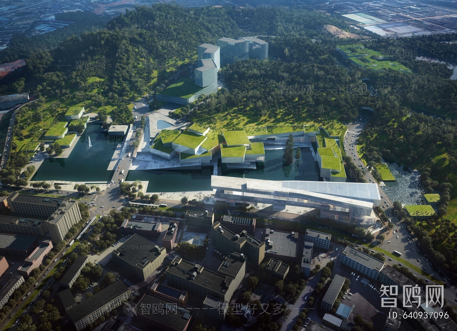 Modern Architectural Bird's-eye View Planning