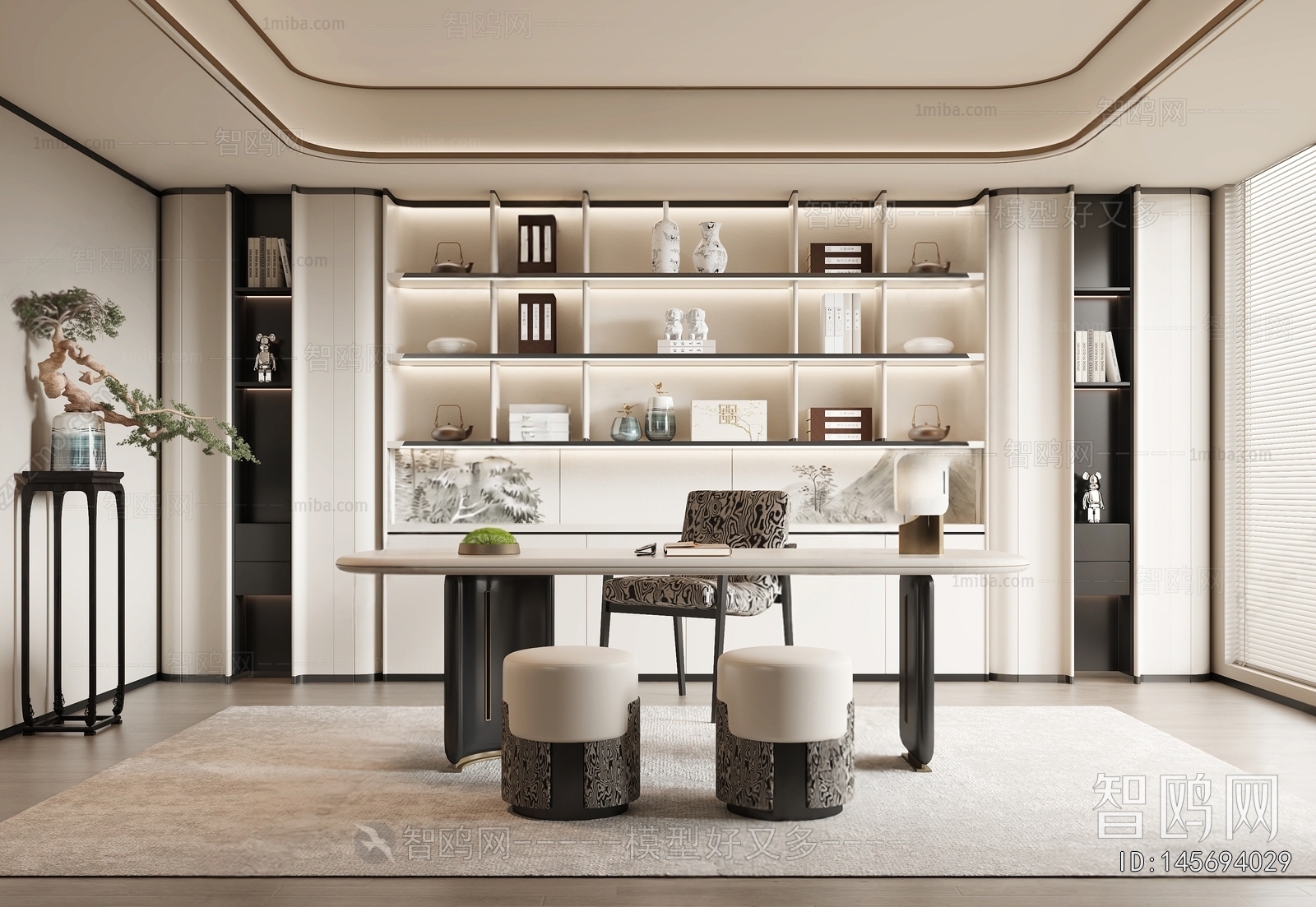 New Chinese Style Study Space