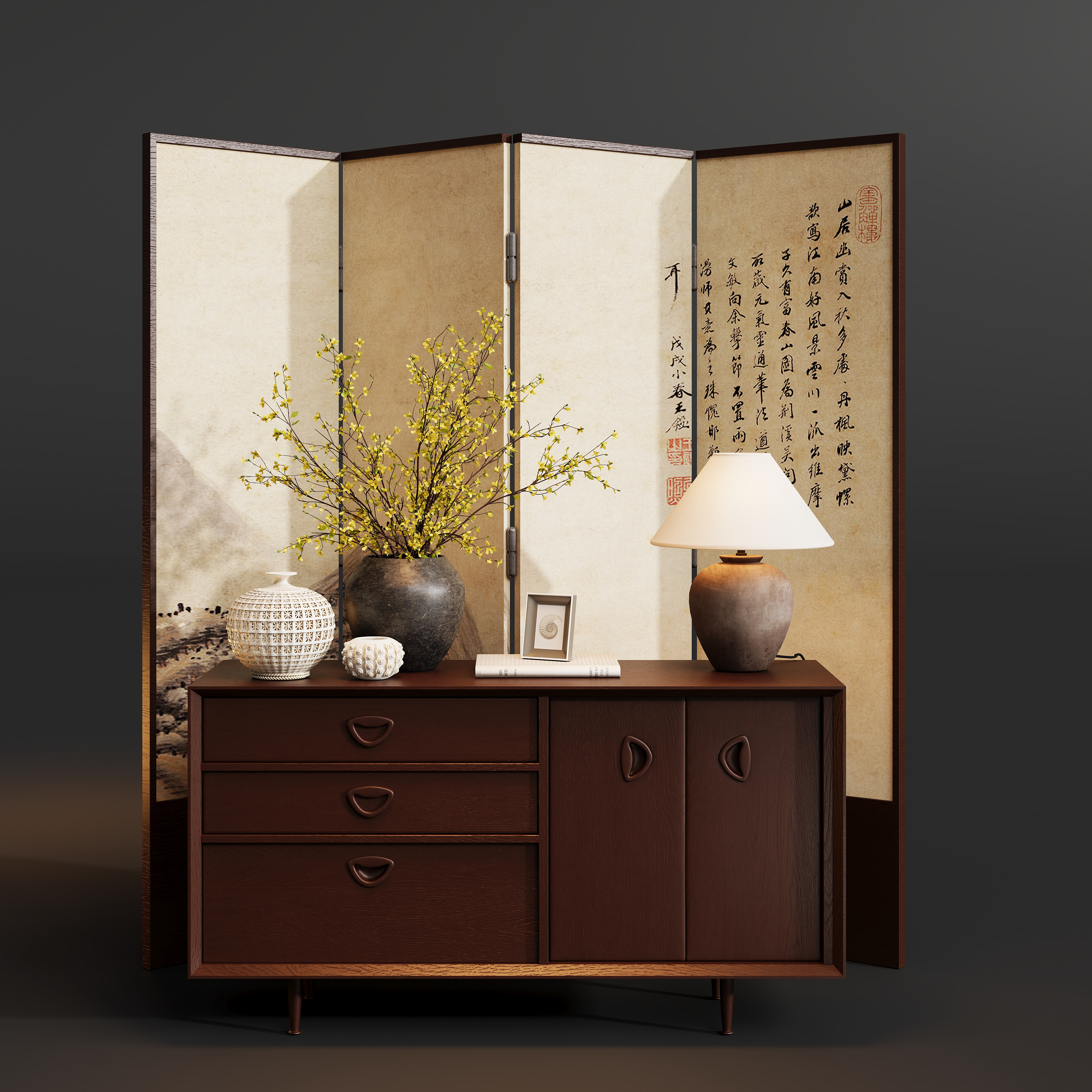 New Chinese Style Entrance Cabinet