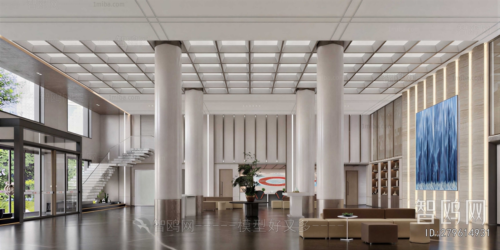 Modern Office Reception Desk
