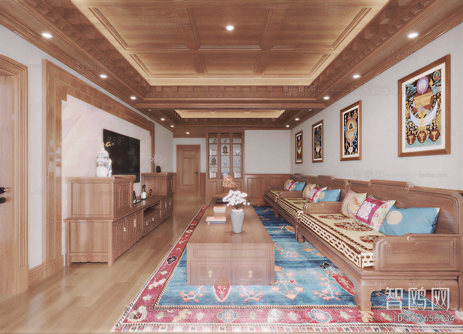 New Chinese Style A Living Room