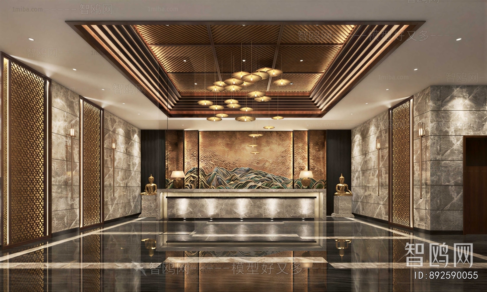 New Chinese Style Lobby Hall