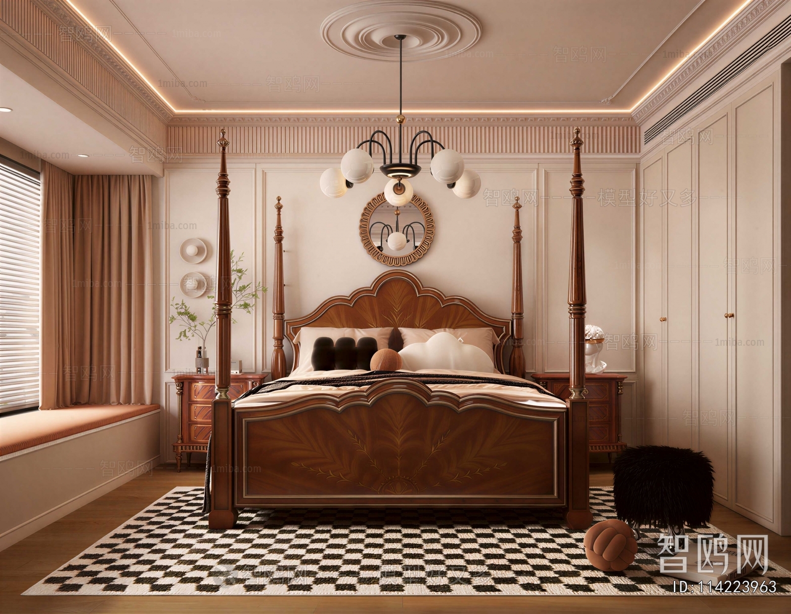 Retro Style Bedroom