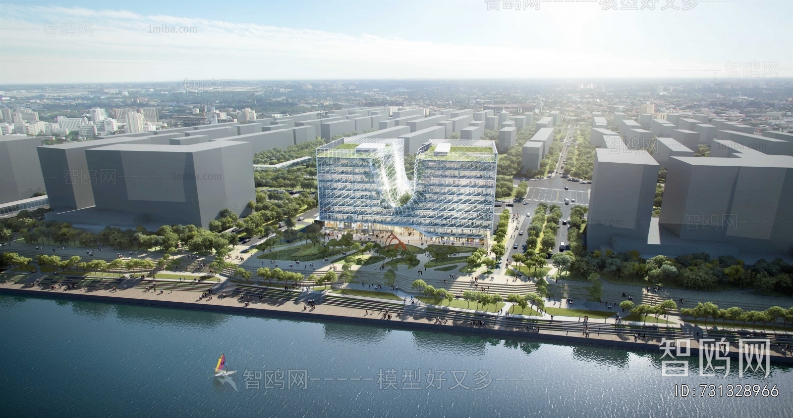 Modern Architectural Bird's-eye View Planning