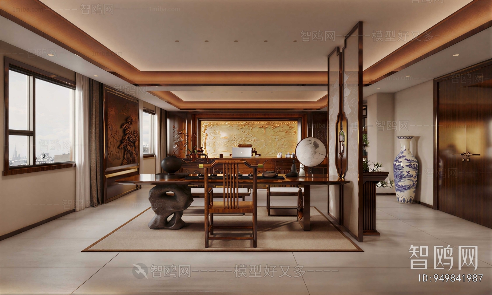 New Chinese Style Study Space