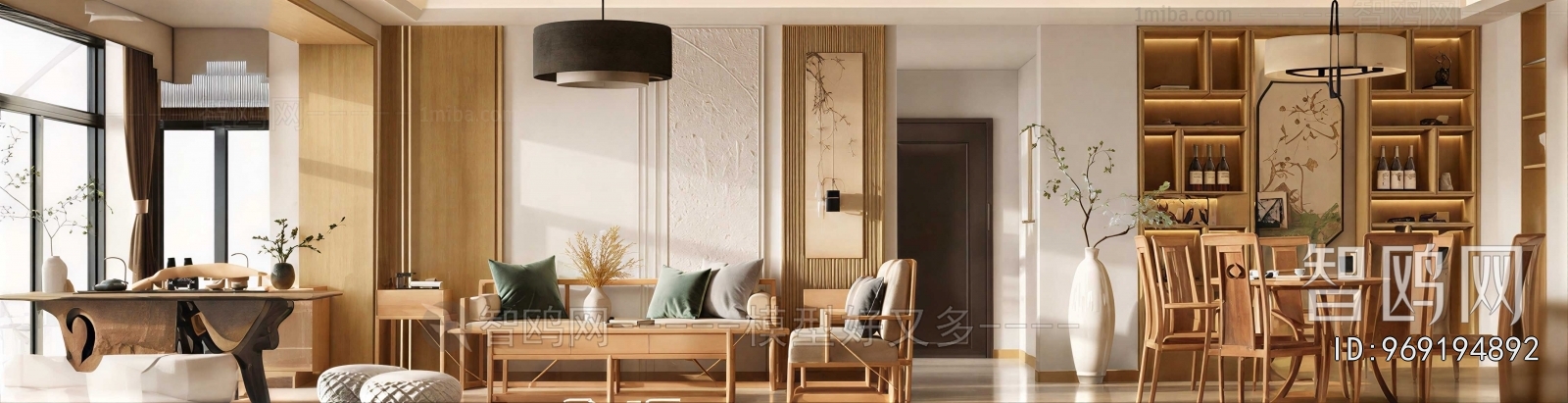 New Chinese Style A Living Room