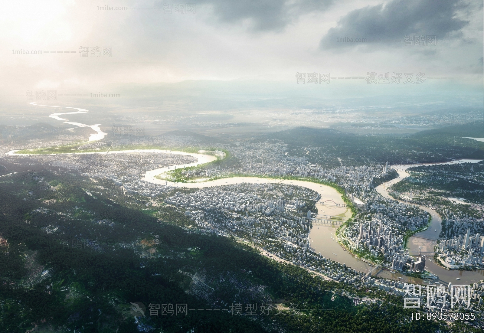Modern Architectural Bird's-eye View Planning