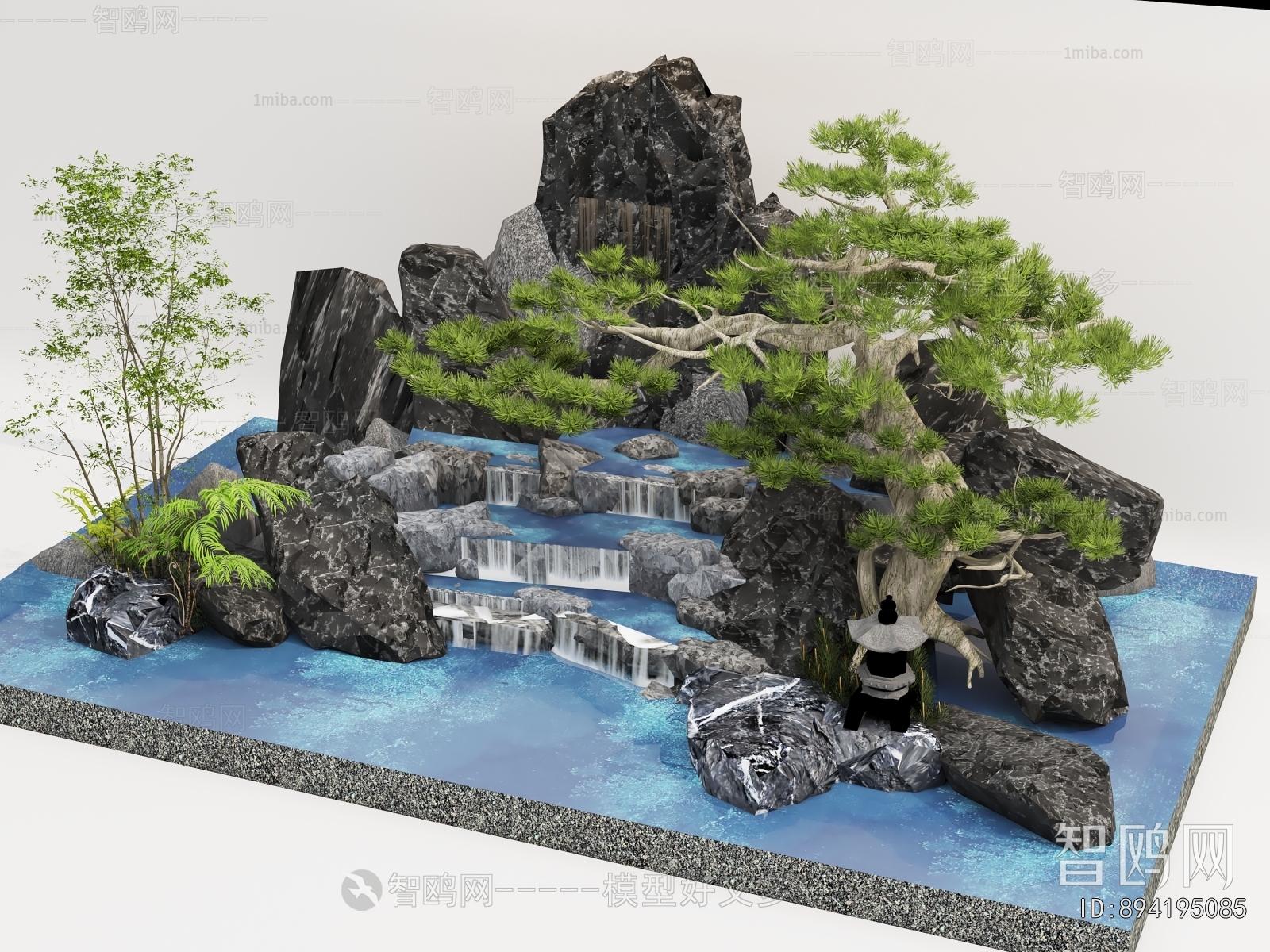 New Chinese Style Rockery Waterscape