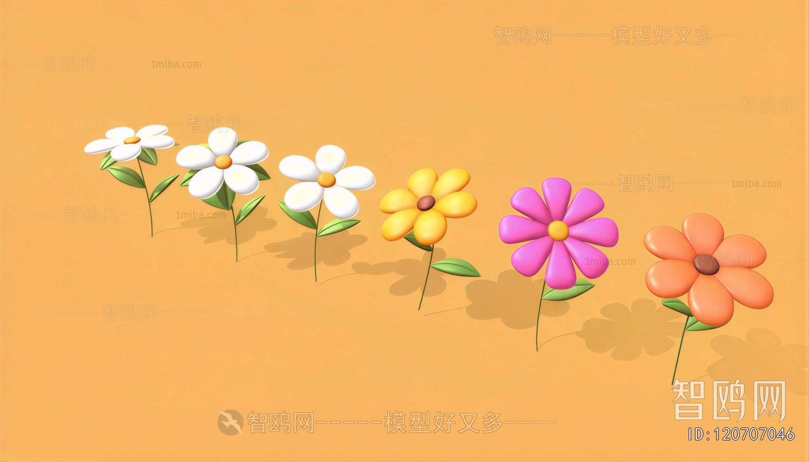 Modern Flowers And Grass