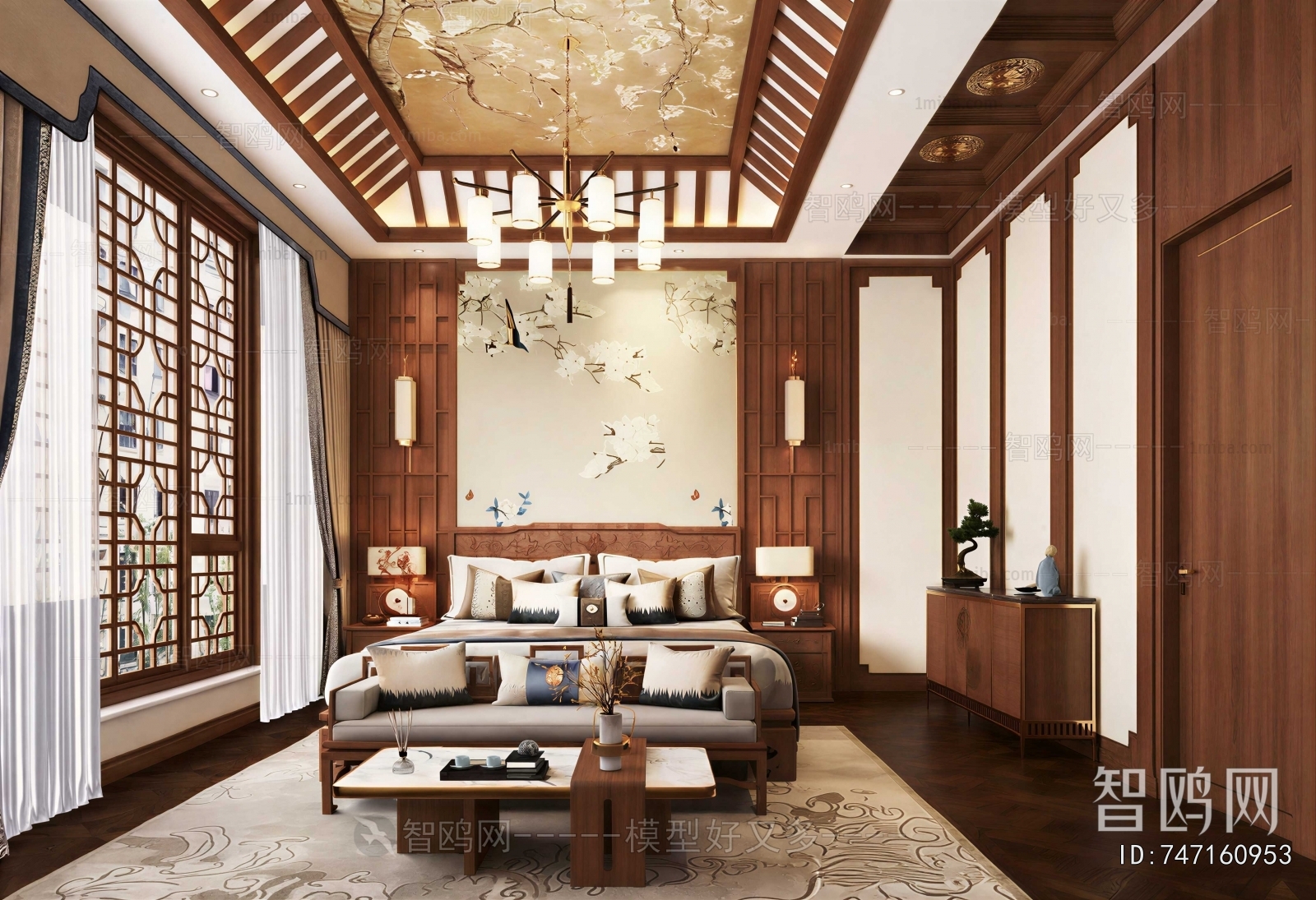 New Chinese Style Bedroom