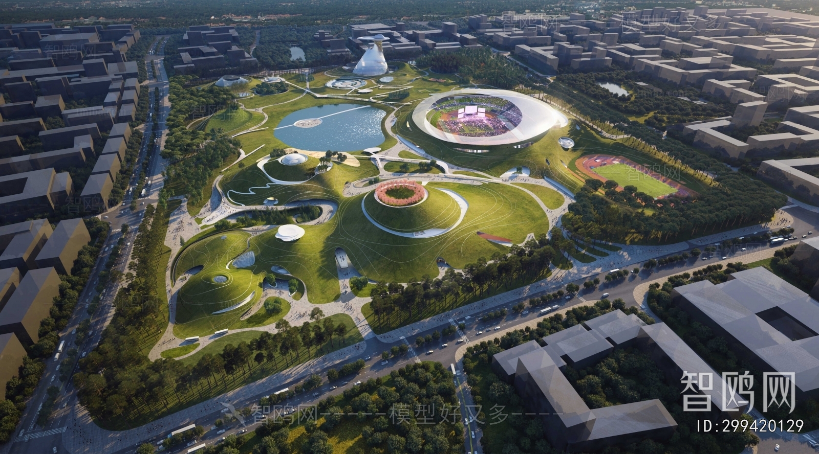 Modern Architectural Bird's-eye View Planning