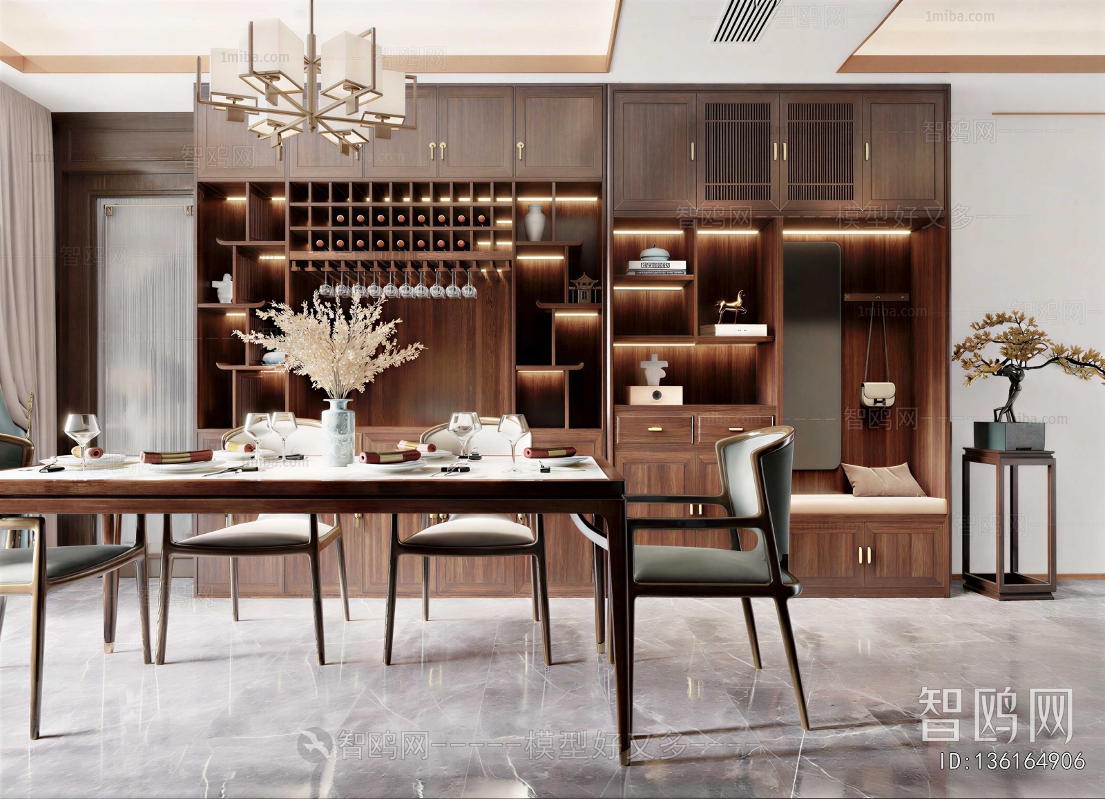 New Chinese Style Dining Room
