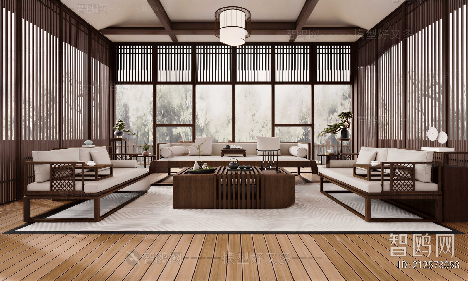 New Chinese Style A Living Room