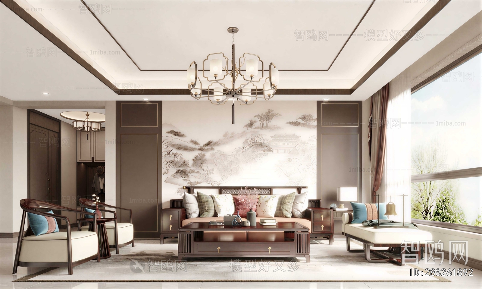 New Chinese Style A Living Room