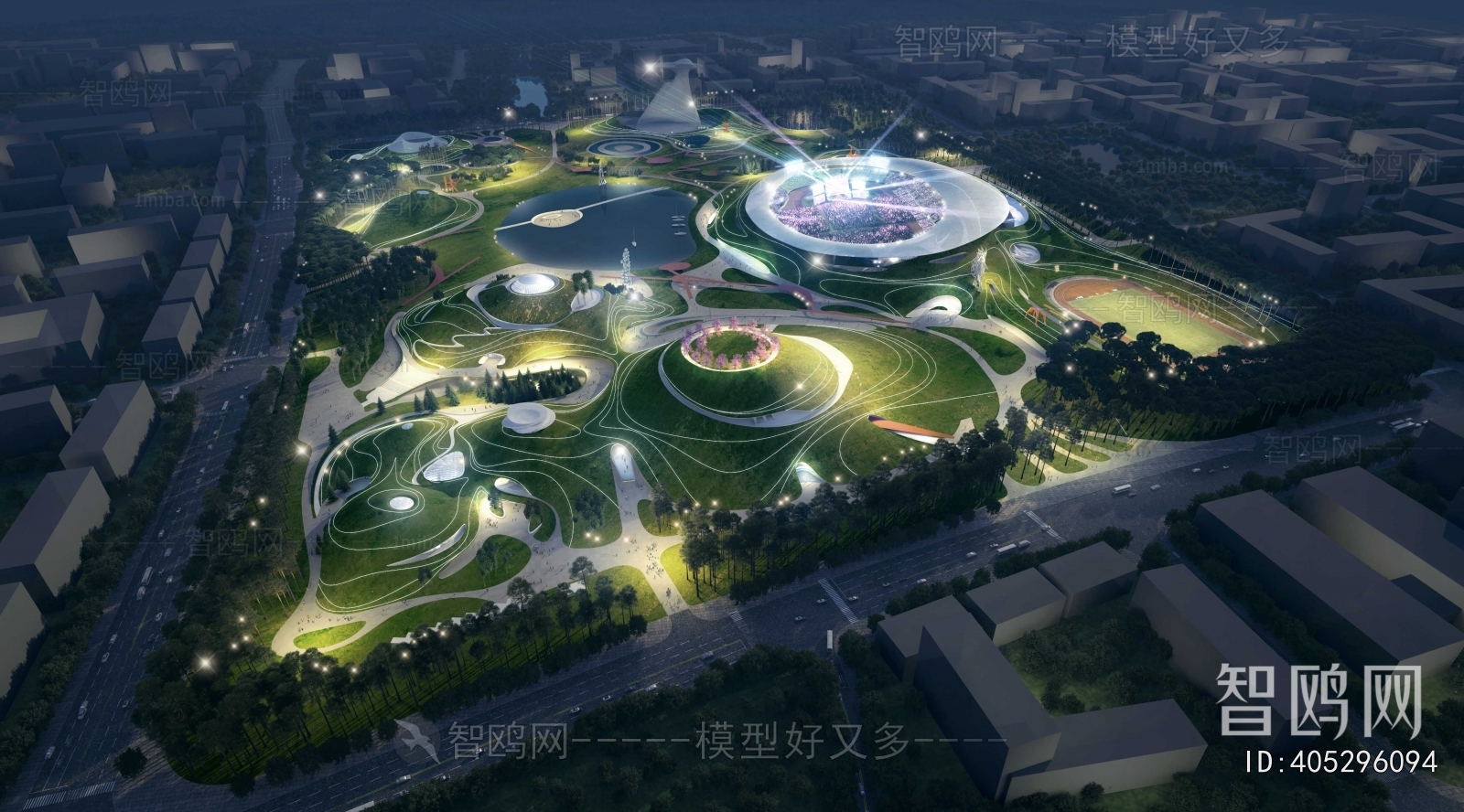 Modern Architectural Bird's-eye View Planning
