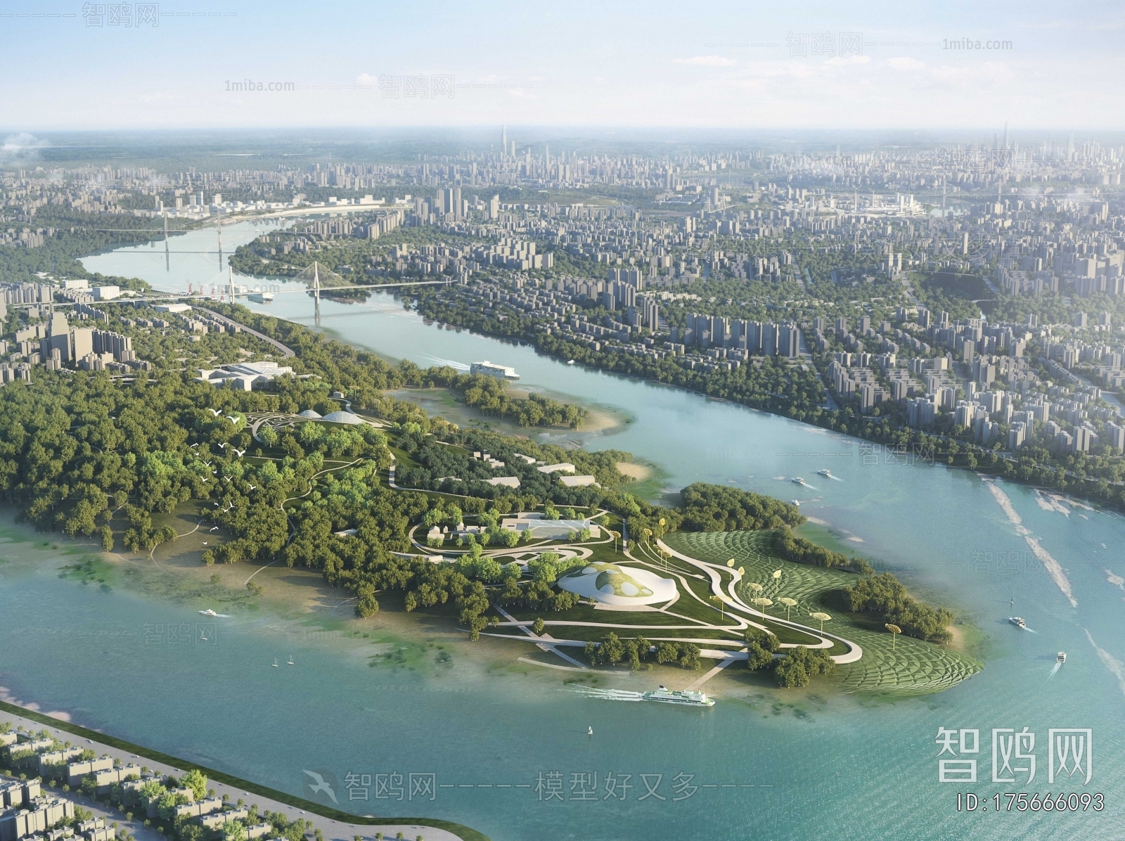 Modern Architectural Bird's-eye View Planning