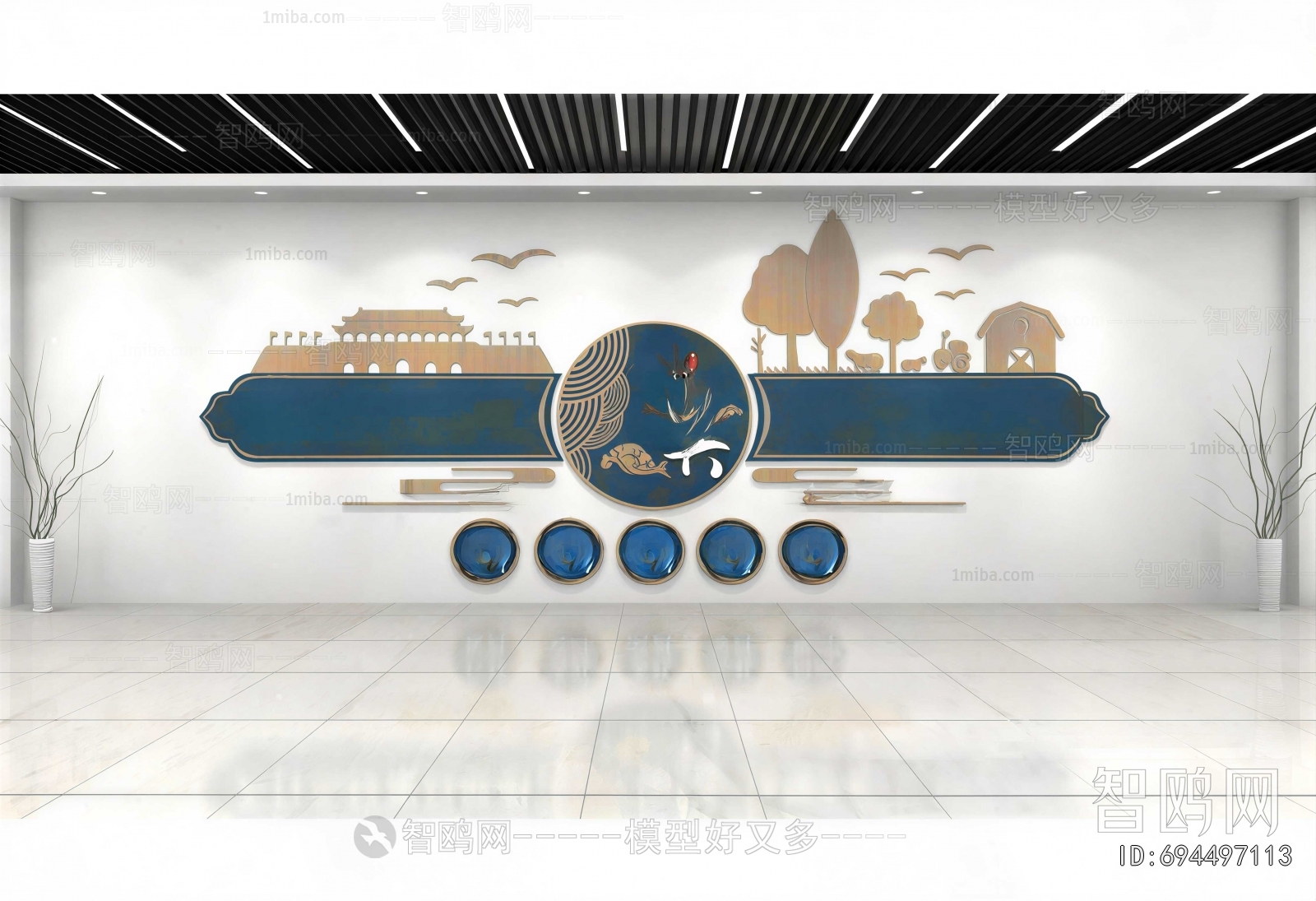 New Chinese Style TV Wall
