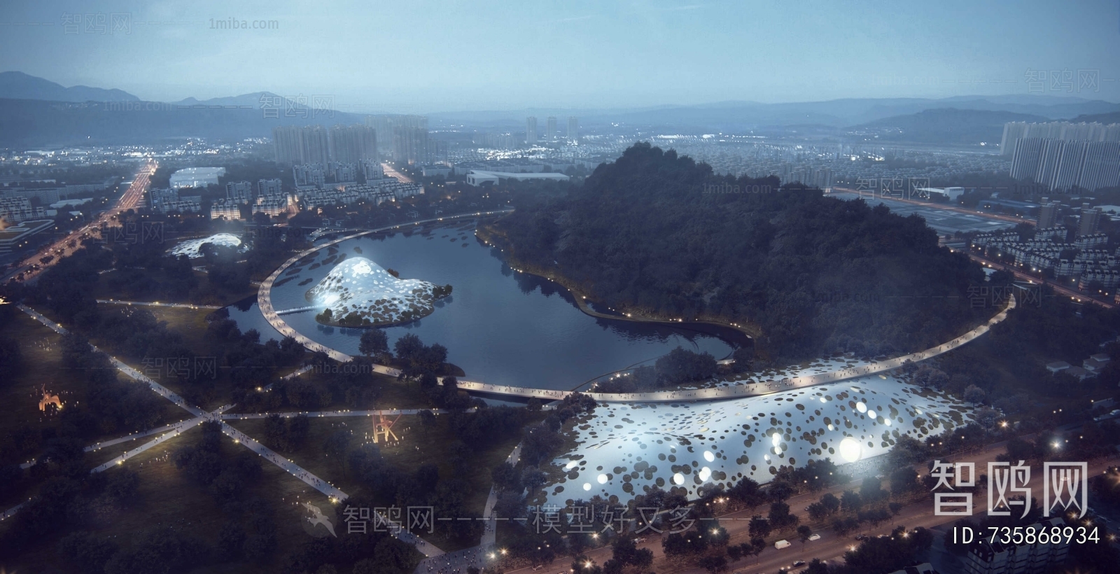 Modern Architectural Bird's-eye View Planning