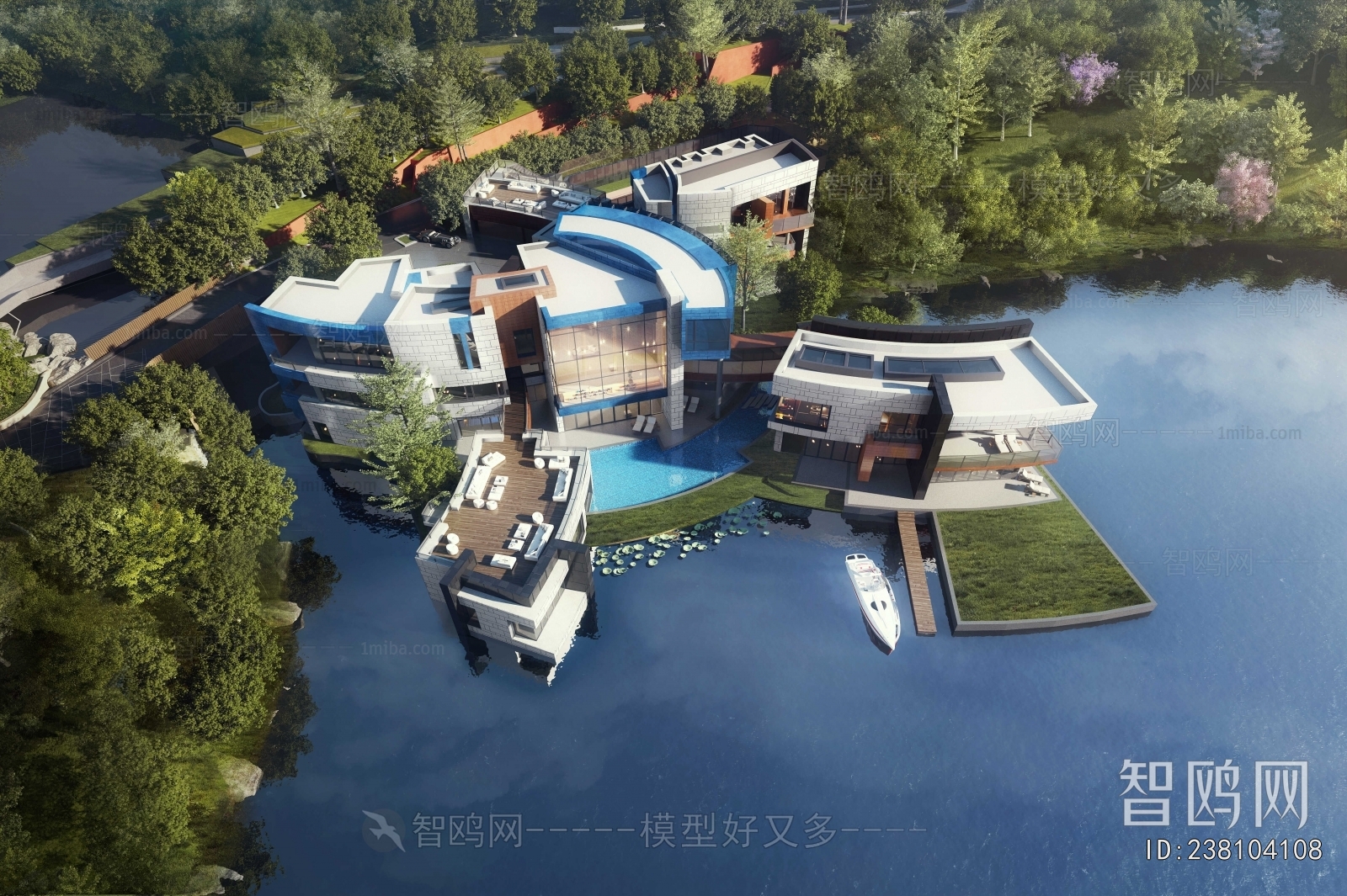Modern Architectural Bird's-eye View Planning