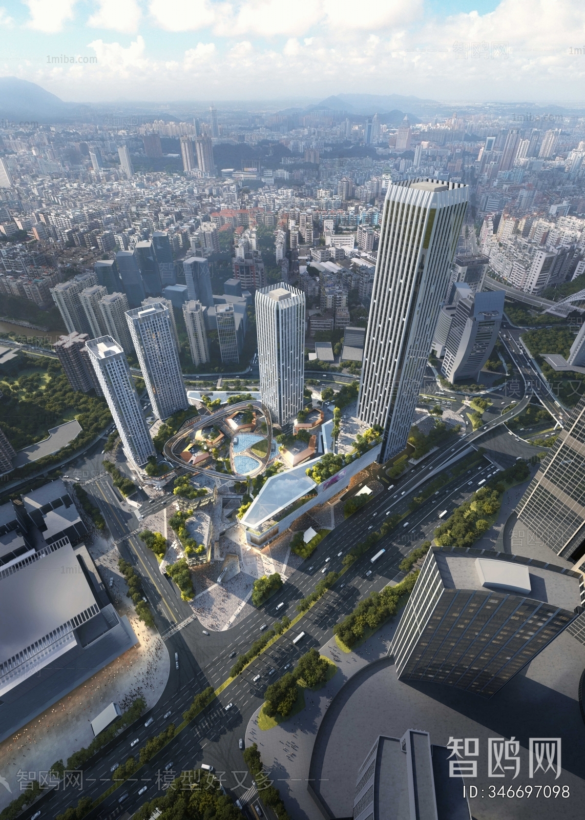 Modern Architectural Bird's-eye View Planning