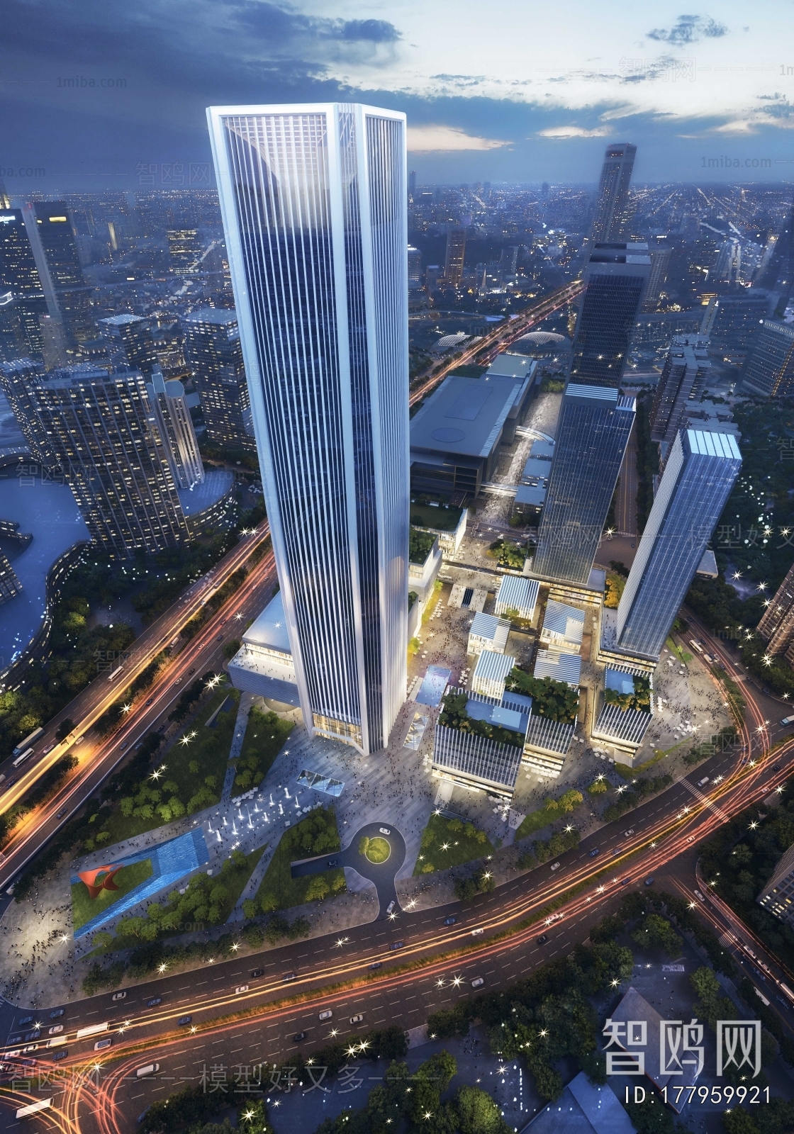 Modern Architectural Bird's-eye View Planning