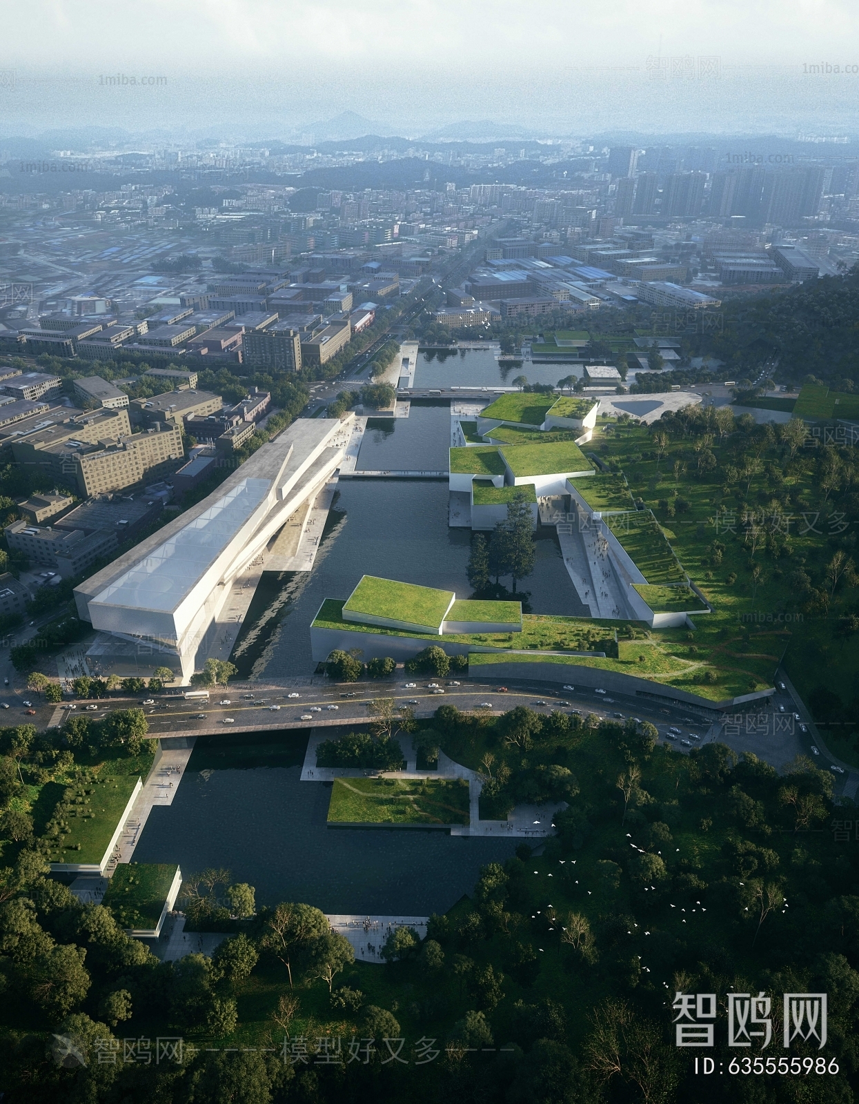 Modern Architectural Bird's-eye View Planning