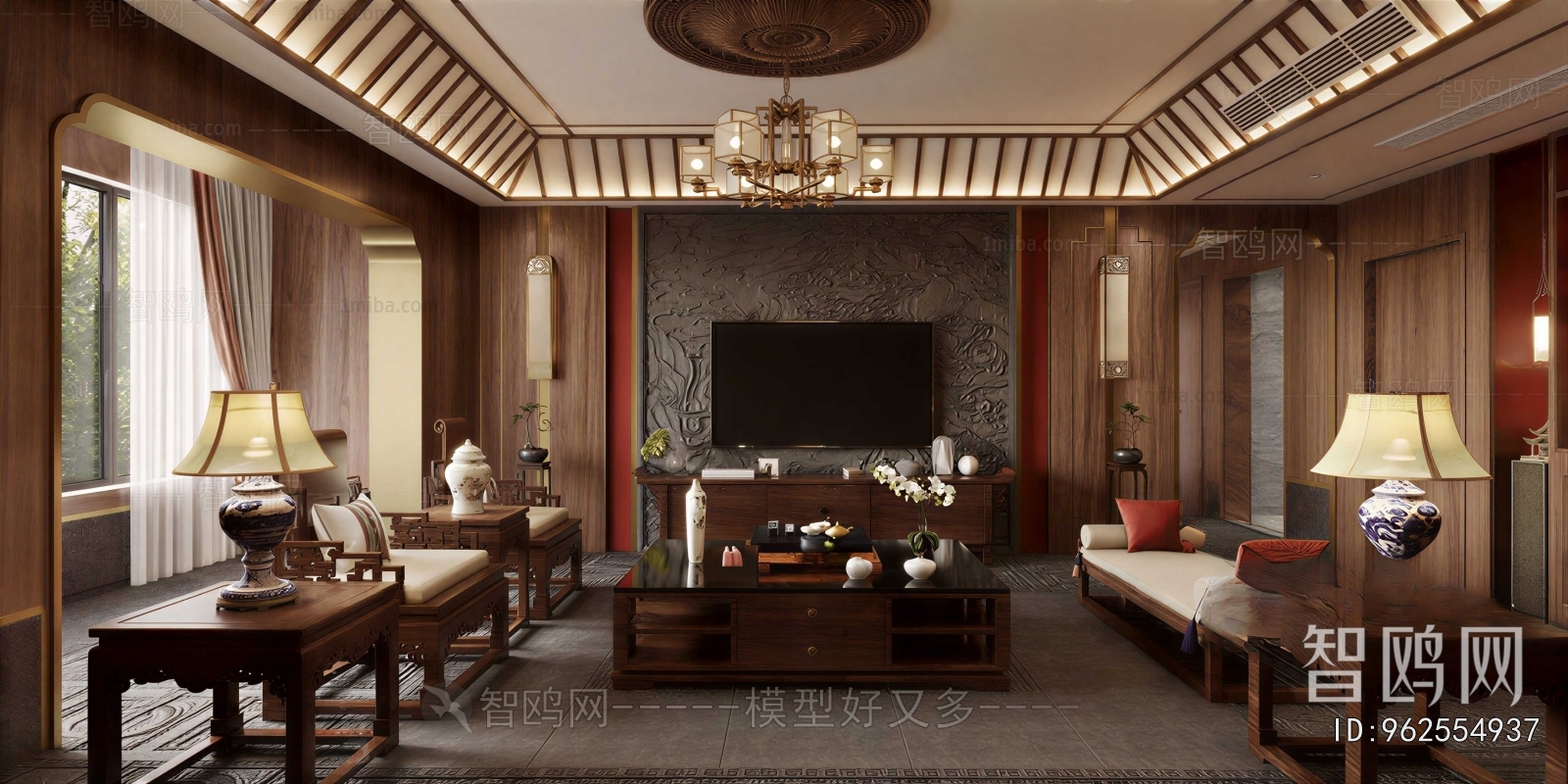 New Chinese Style A Living Room