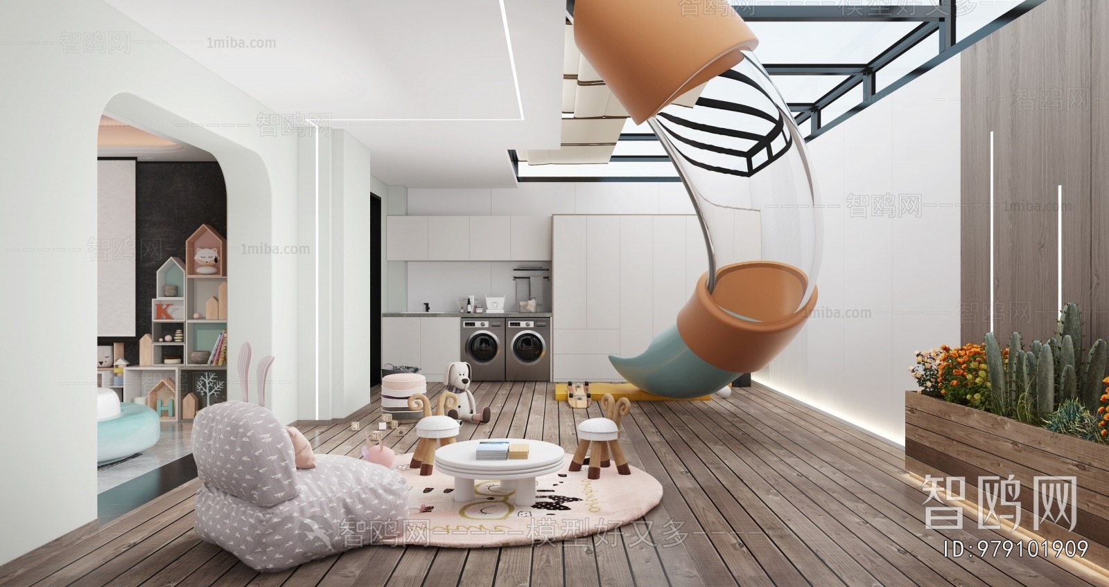 Modern Children's Room Activity Room
