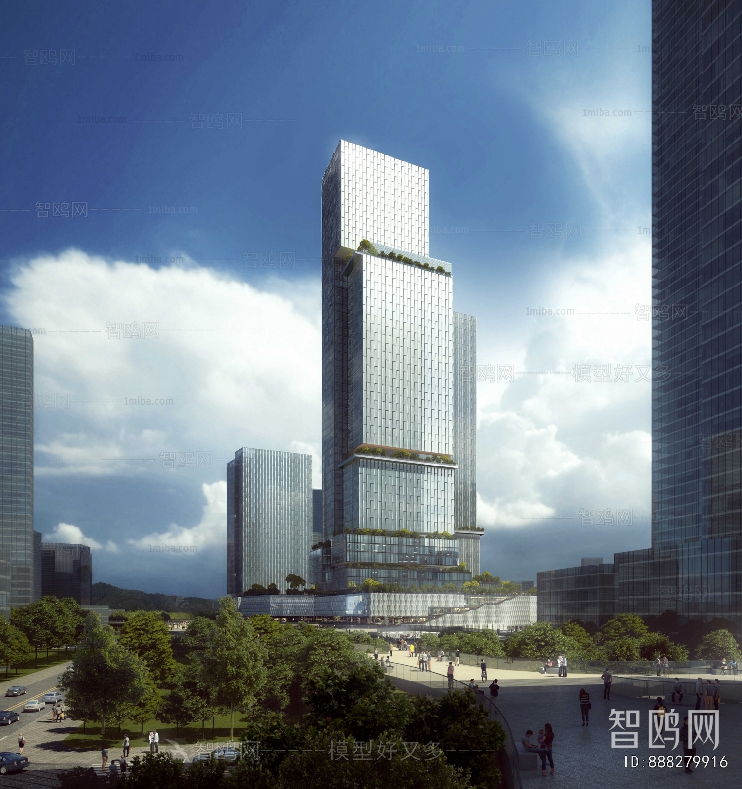 Modern Architectural Bird's-eye View Planning