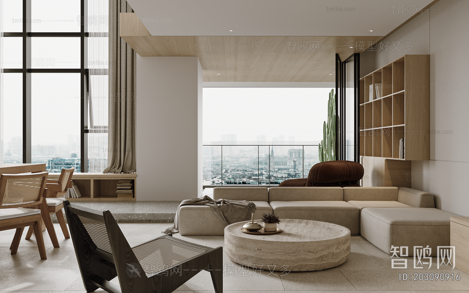 Wabi-sabi Style A Living Room