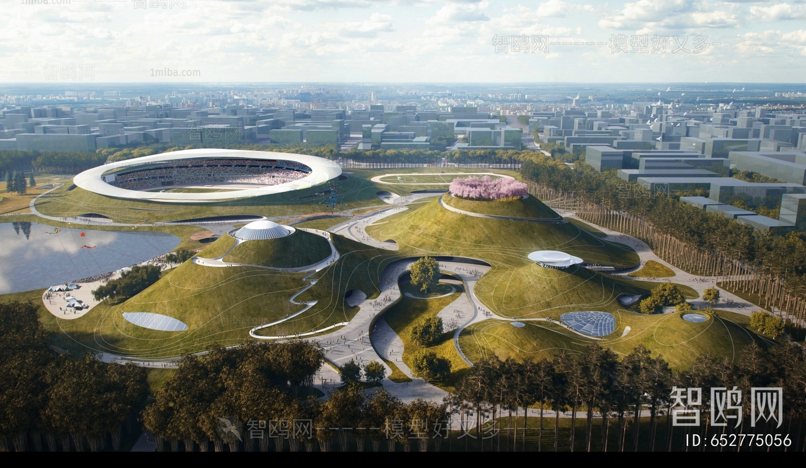 Modern Architectural Bird's-eye View Planning