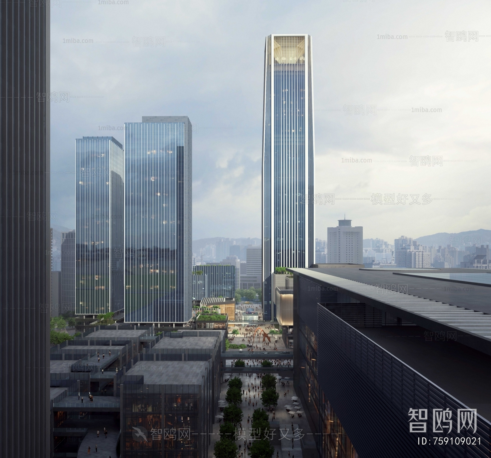Modern Architectural Bird's-eye View Planning