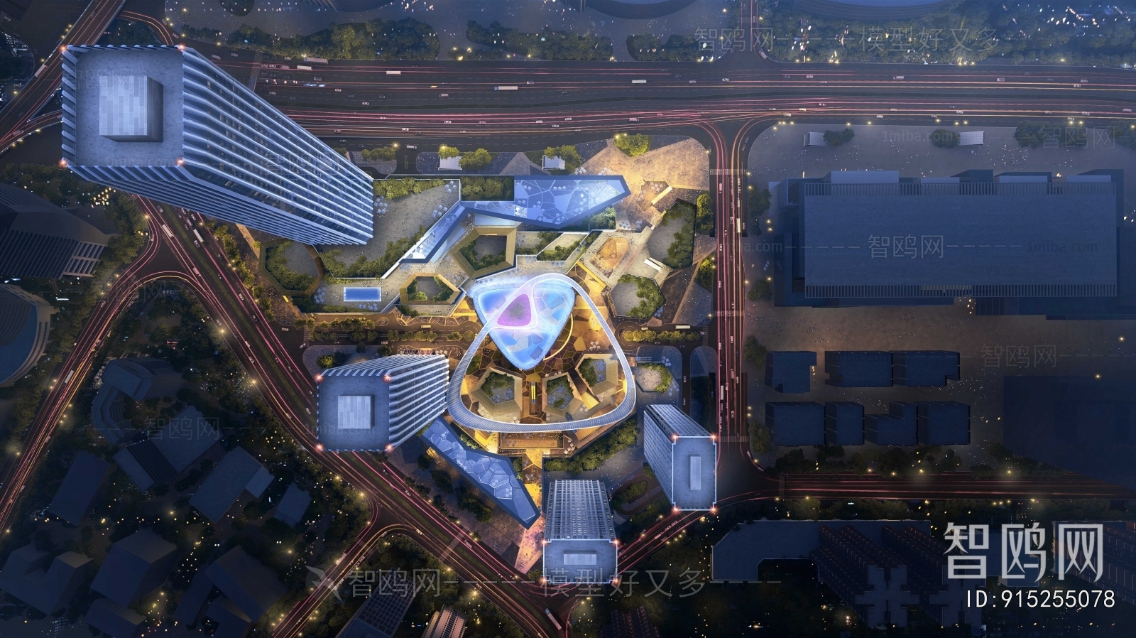 Modern Architectural Bird's-eye View Planning