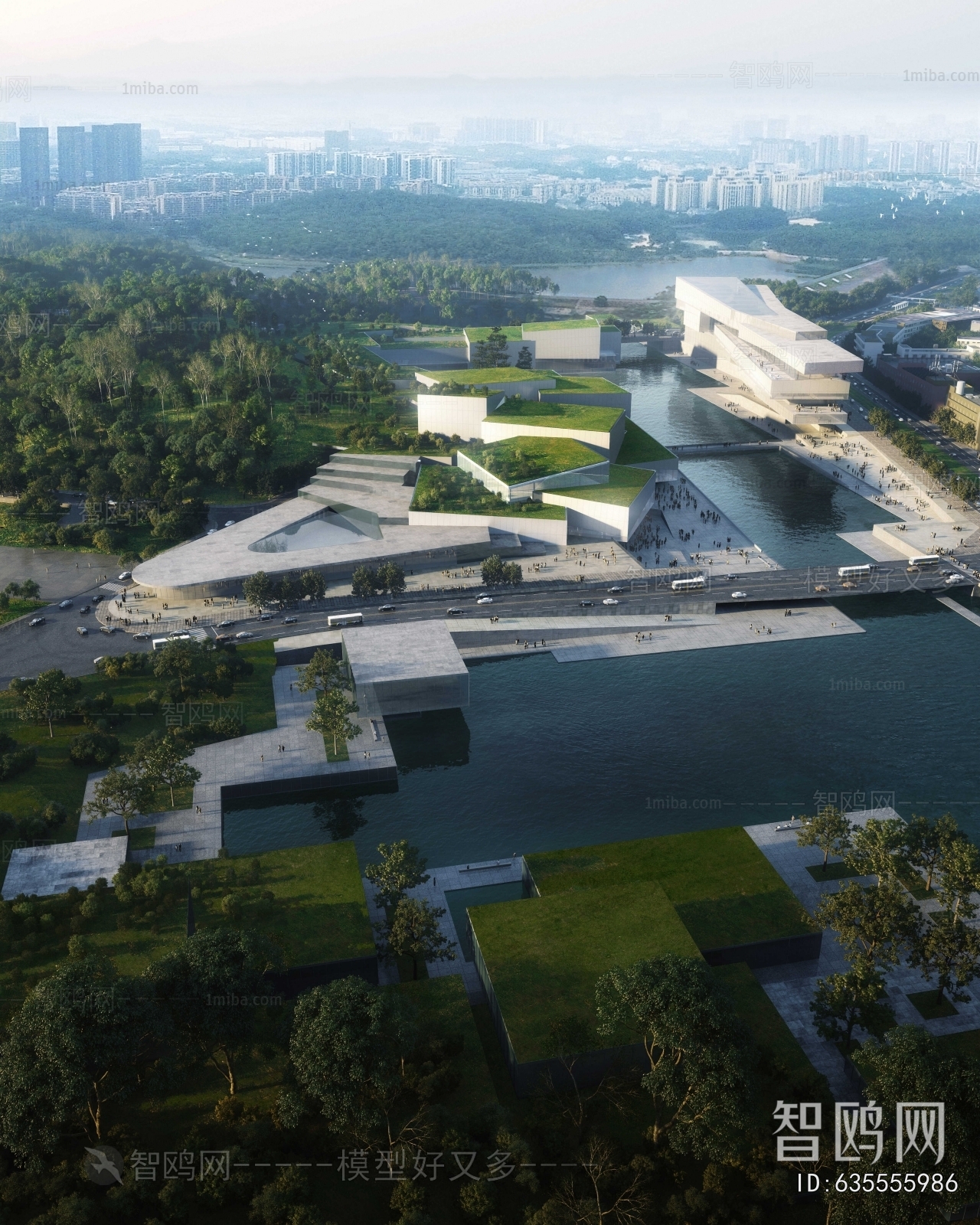 Modern Architectural Bird's-eye View Planning