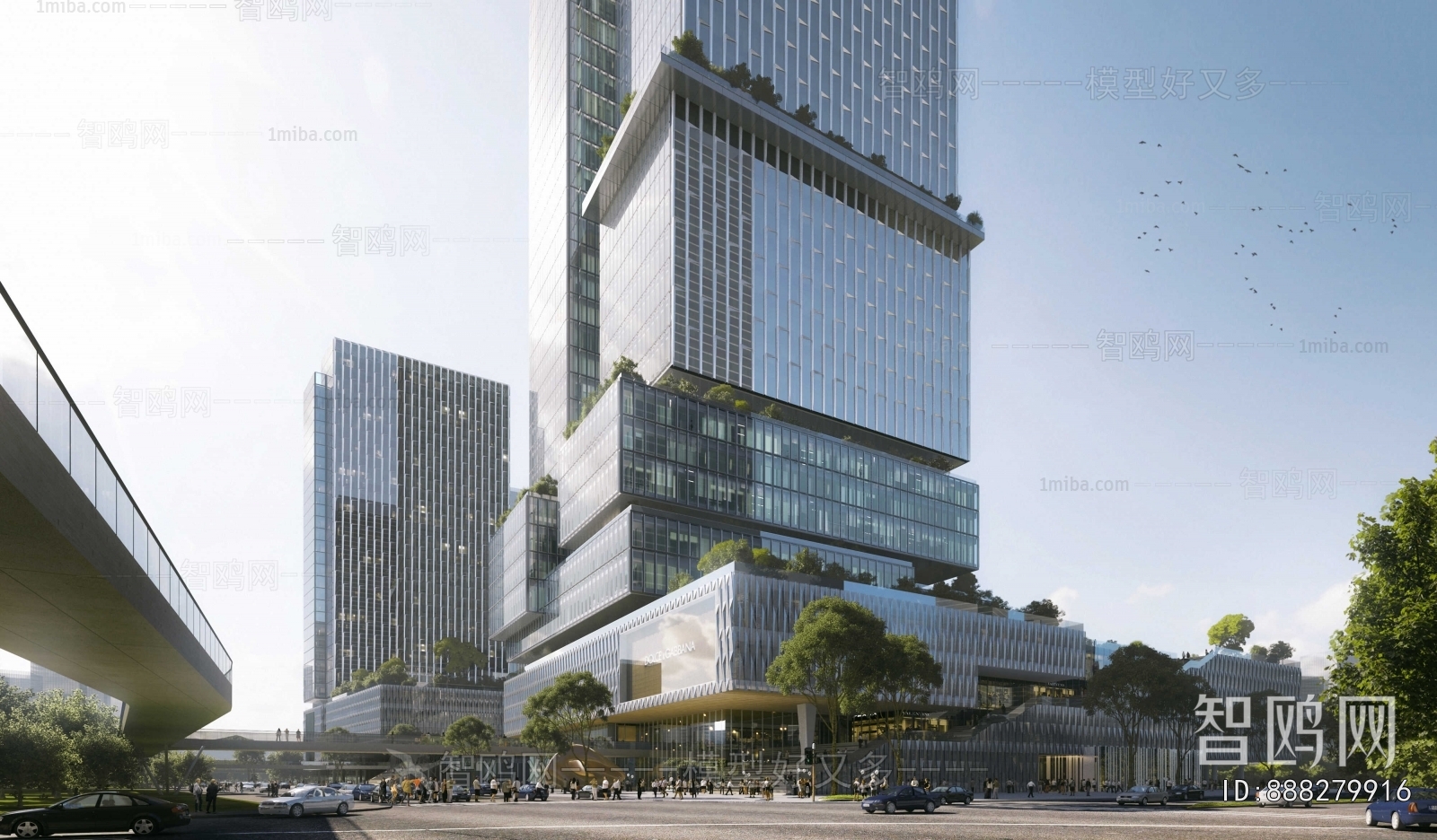 Modern Architectural Bird's-eye View Planning