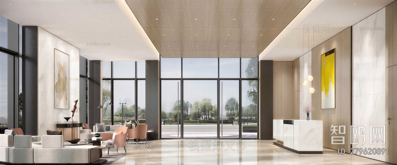 Modern Office Reception Desk