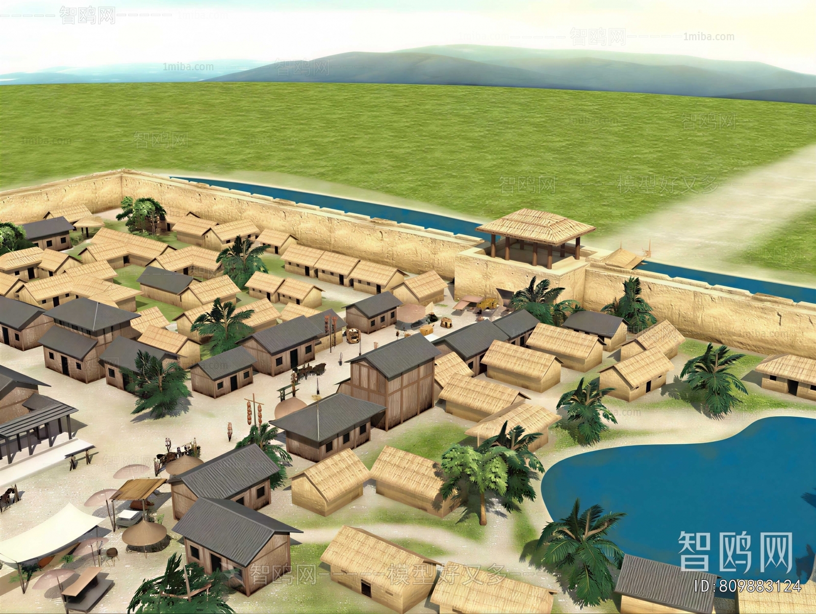 Modern Architectural Bird's-eye View Planning