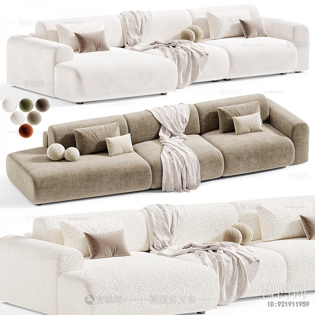 Modern Three-seat Sofa