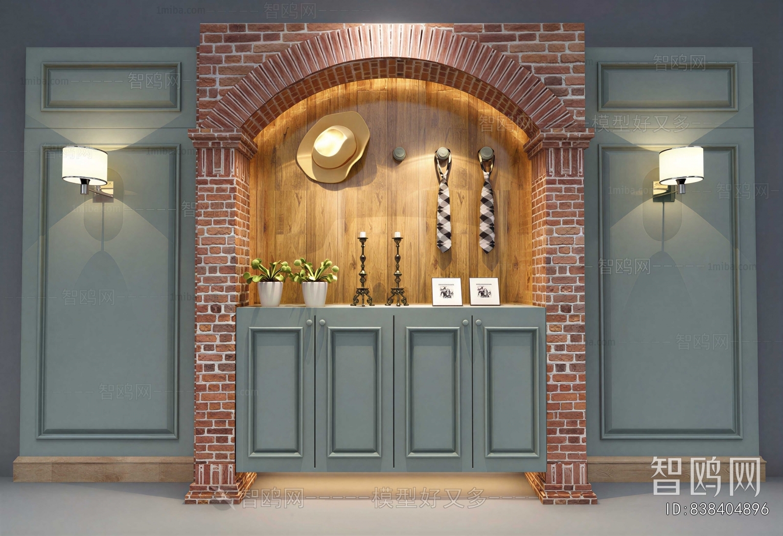 Retro Style Entrance Cabinet