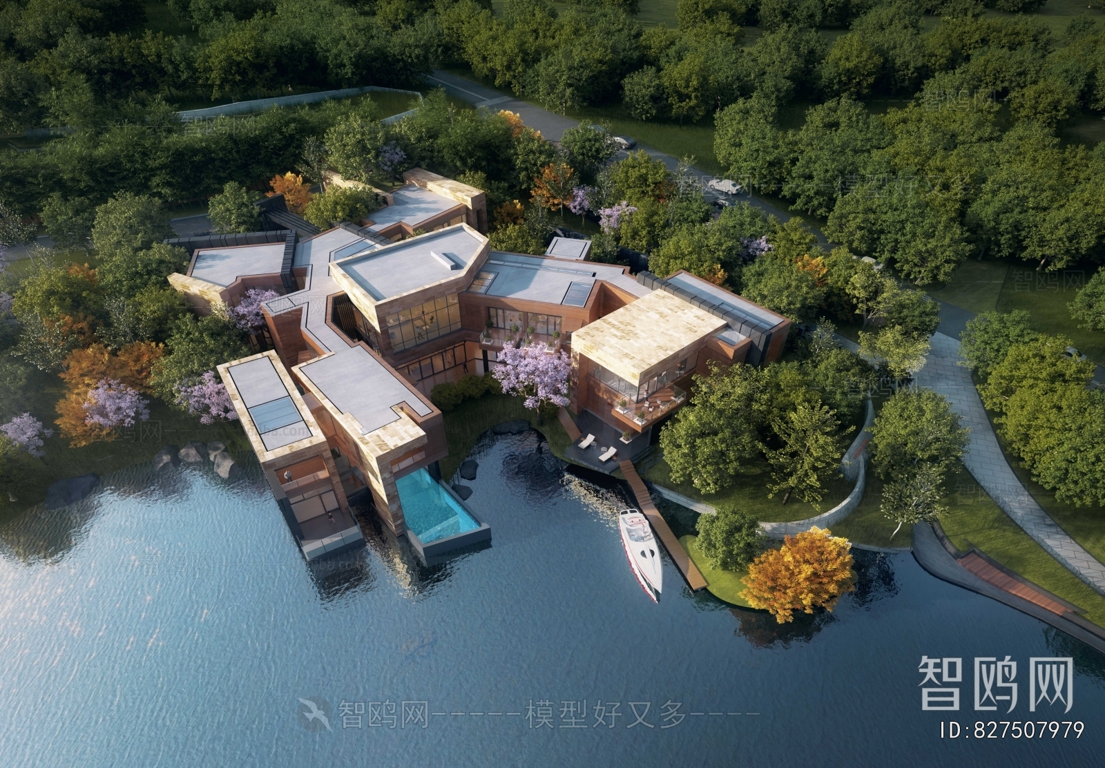 Modern Architectural Bird's-eye View Planning